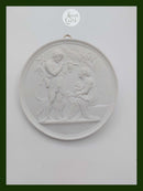 Bing and Grondahl bisquit plate "Manhood and autumn" 19th century (no. 118)