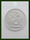 Bing and Grondahl bisquit plate "Old age and winter" 19th century. (no. 119)