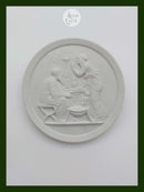 Royal Copenhagen bisquit plate "Old age and winter" 20th century. (no. 119)