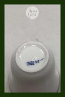 Royal Copenhagen Weiß Institution Becher mit blauem Rand