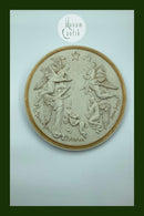 Stephen Sinding: Bing og Grøndahl bisquit platter "Et Barn er født i Bethlehem"