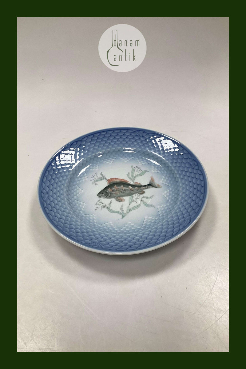 Bing and Grondahl Blue Tone Fish Plate Motif 9 Perch No. 716
