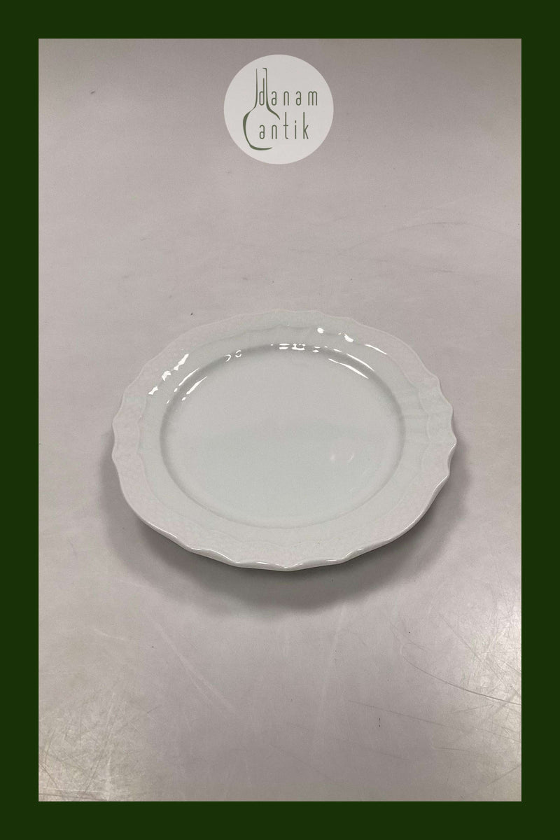 Royal Copenhagen hvid Josephine Kagetallerken No. 618