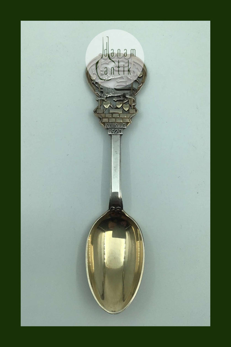 Anton Michelsen Mindeske I Forgyldt Sterling Sølv fra 1920