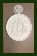 Thorvaldsen: Royal Copenhagen Biscuit Platte" Christmas Joy in Heaven" No 111