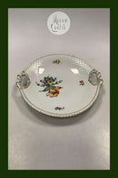 Bing and Grondahl Saxon Flower, White Cake Dish No 101
