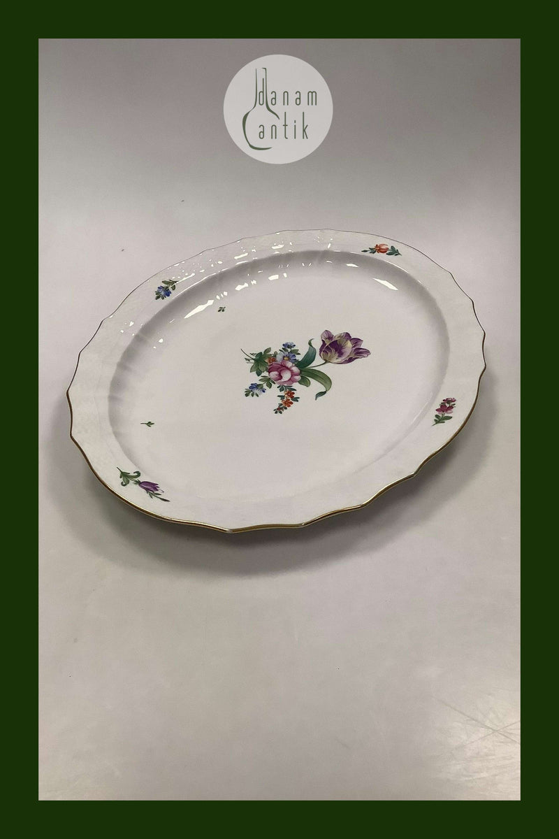 Royal Copenhagen Saxon Flower Light Oval Serving Dish No 1559