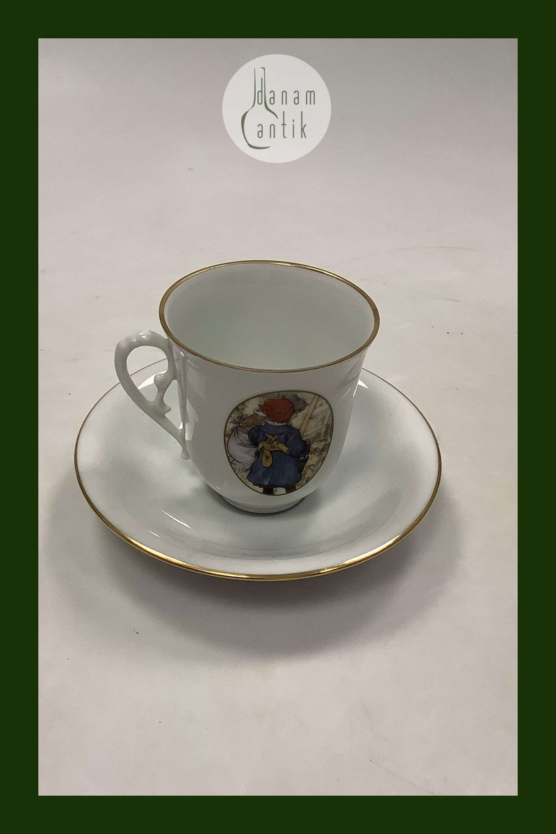 Bing og Grøndahl Carl Larsson Kaffekop og underkop No. 4508 / 305 Motiv 8