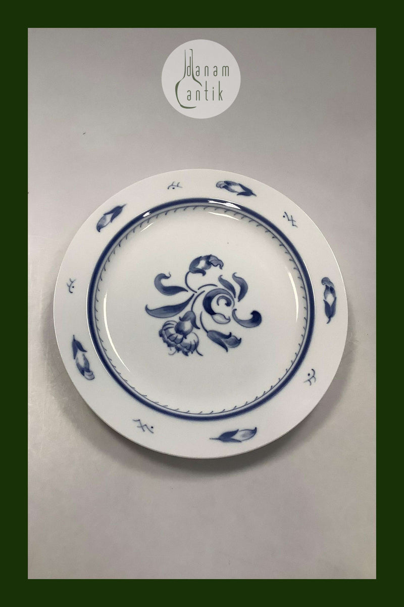 Bing og Grøndahl Jubilæumsstel / Blå Nellike Stort Rundt Fad