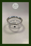 Royal Copenhagen Glasschale mit versilbertem Rand