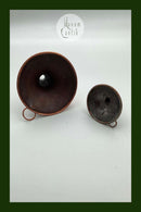 Par tragte i kobber. Fremstillet i Danmark omkring 1900.