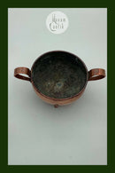 Kandis eller sukkerskål i kobber. Fremstillet i Danmark omkring 1860