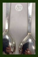 Georg Jensen Pyramide Sterlingsilber Servierbesteck Löffel und Gabel