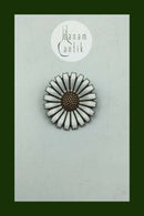 Anton Michelsen Forgyldt Sterling Sølv Marguerit Broche