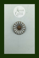 Anton Michelsen Forgyldt Sterling Sølv Miniature Marguerit Broche