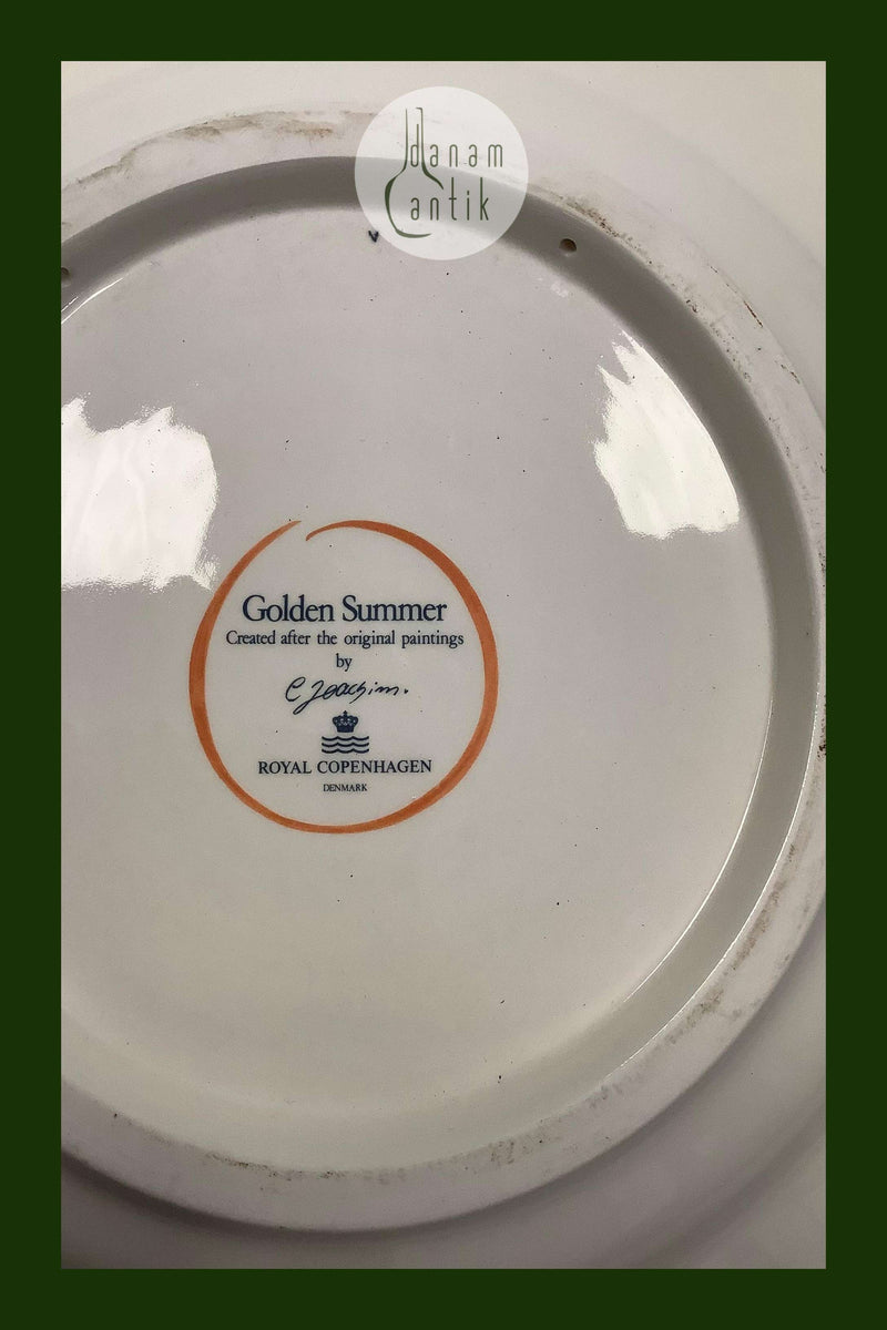 Royal Copenhagen Golden Summer / Gylden Sommer Large Round Dish No 733