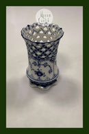 Royal Copenhagen Blaue geriffelte Vase mit Spitze Nr. 1016