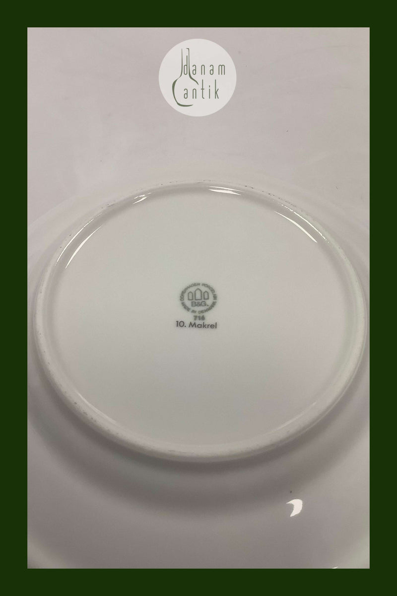 Bing and Grondahl Blue Tone Fish Plate Motif 10 Mackerel No. 716