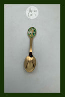 A. Michelsen Juletheske 1980 Forgyldt Sterling Sølv med emalje