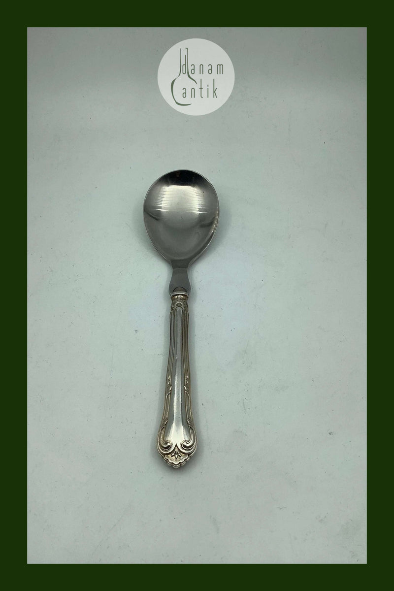 Cohr Herregaard Sølv / stål Serveringsske  Måler 19,5cm / 7.68 inch