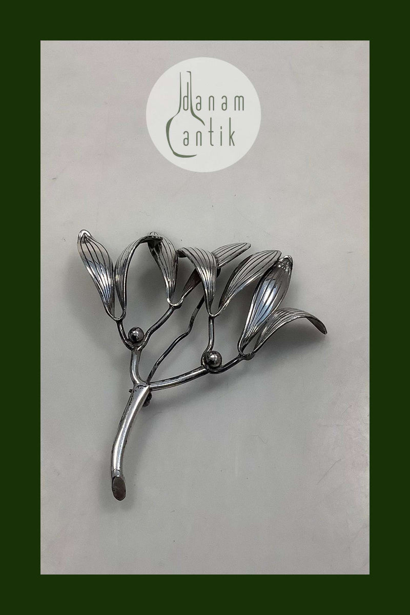 アントン ミケルセン エギル・ジェンセン ブローチ スターリングシルバー Anton Michelsen Sterling Silver Brooch Mistletoe Eigil Jensen