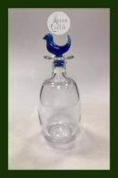 Holmegaard Glashütte Noah Karaffe mit blauem Vogel