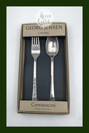 Georg Jensen Stainless Copenhagen Cutlery (Fork and Spoon)