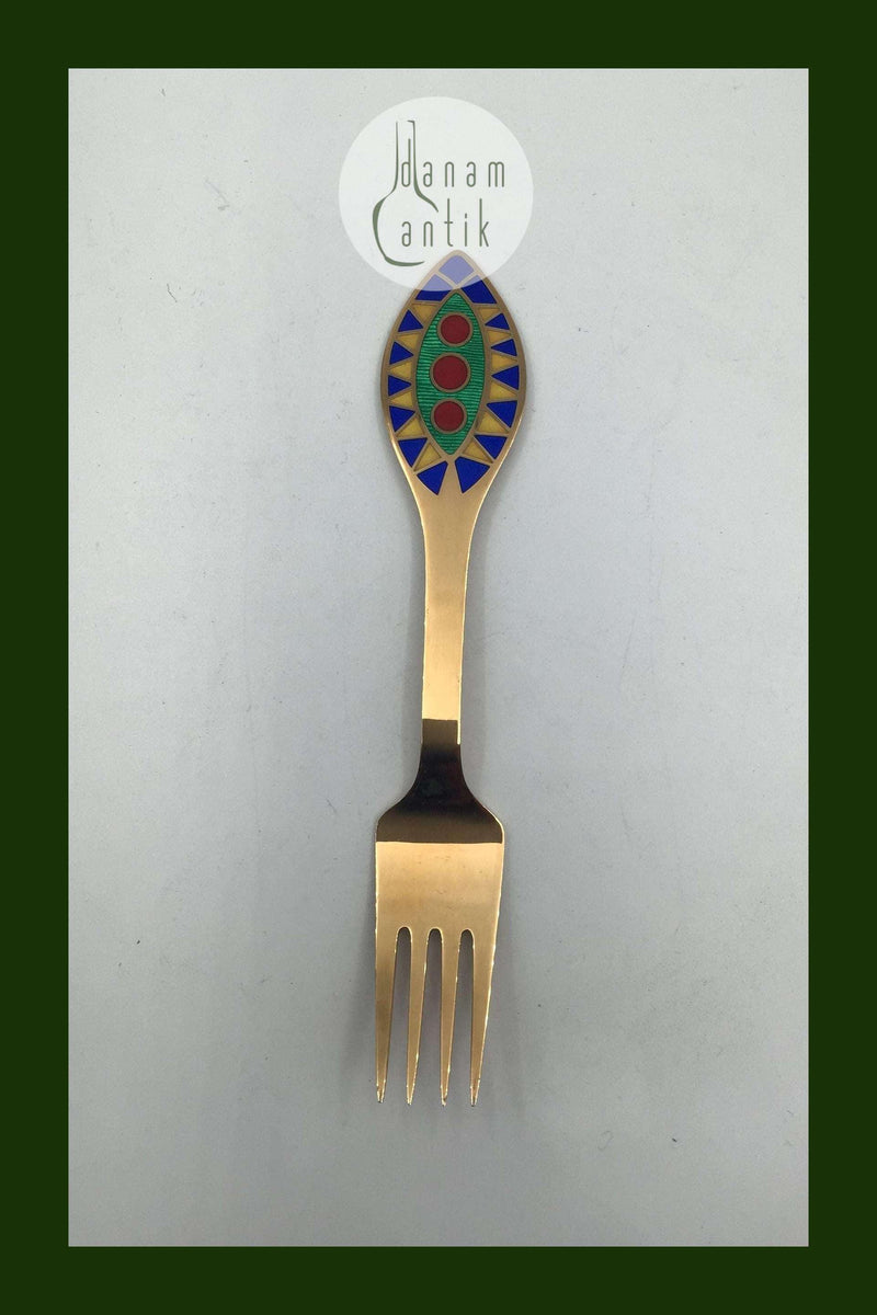 A. Michelsen Julegaffel 1998 I Forgyldt Sterling Sølv med Emalje