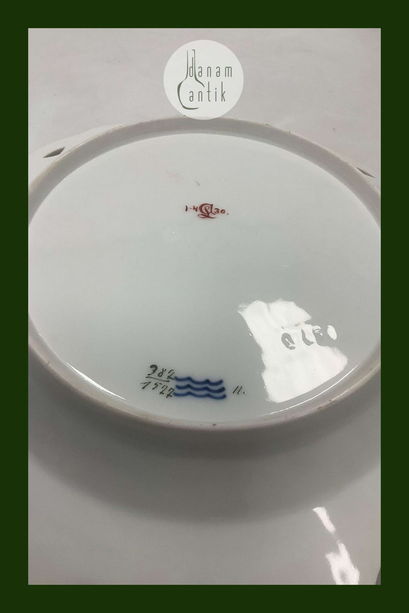 Royal Copenhagen Saksisk Blomst Gennembrudt tallerken No 1577