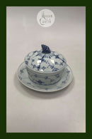 Bing und Grondahl Blau bemalt / Muschelmalet Butterdose Nr. 582