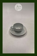 Royal Copenhagen Fayence Blauer Rand Kaffeetasse und Untertasse