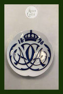 Royal Copenhagen Mindeplatte fra 1898 RC-CM18 med guld