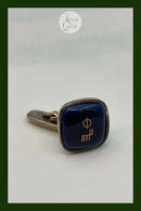 Georg Jensen Sterling Sølv Manchetknapper med porcelæns logo