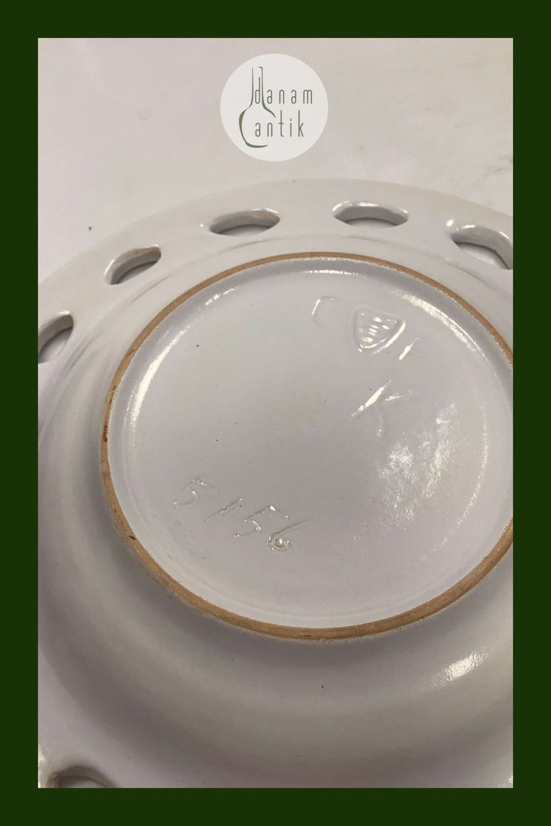 Michael Andersen og Søn Stort Glaseret Keramik Fad af Kvinde og Svane No 5156