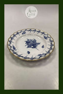 Antik Royal Copenhagen Blå Blomst Svejfet Gennembrudt Tallerken med Guld