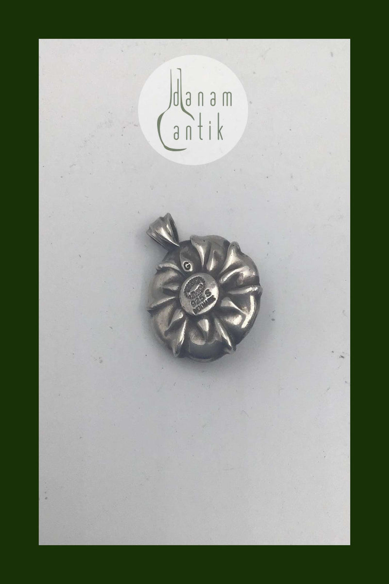 Georg Jensen Sterling Sølv Vedhæng No 238 Månedssmykke G Juli Karneol