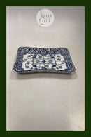 Royal Copenhagen Blue Fluted Full Lace Rectangular Tray No 1122