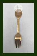 A. Michelsen Julekagegaffel 1985 Forgyldt Sterling Sølv med emalje