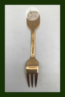 A. Michelsen Julekagegaffel 1987 Forgyldt Sterling Sølv med emalje