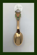 A. Michelsen Juletheske 1982 I forgyldt Sterling Sølv med emalje