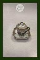 Royal Copenhagen Privat gemalt Flora Danica Creme Tasse Nr. 3514