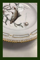 Royal Copenhagen Privat gemalt Flora Danica Fisch Teller Nr 3549