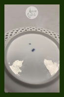 Royal Copenhagen Blauer geriffelter durchbrochener Teller Antik