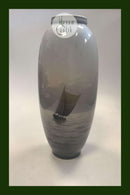 Royal Copenhagen Art Nouveau Vase med skib No 2106/763
