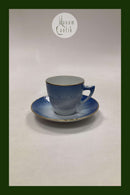 Royal Copenhagen / Bing Grøndahl Blå Tone med guld Kaffekop og Underkop No RC 072 og 073 og BG 102 / 305