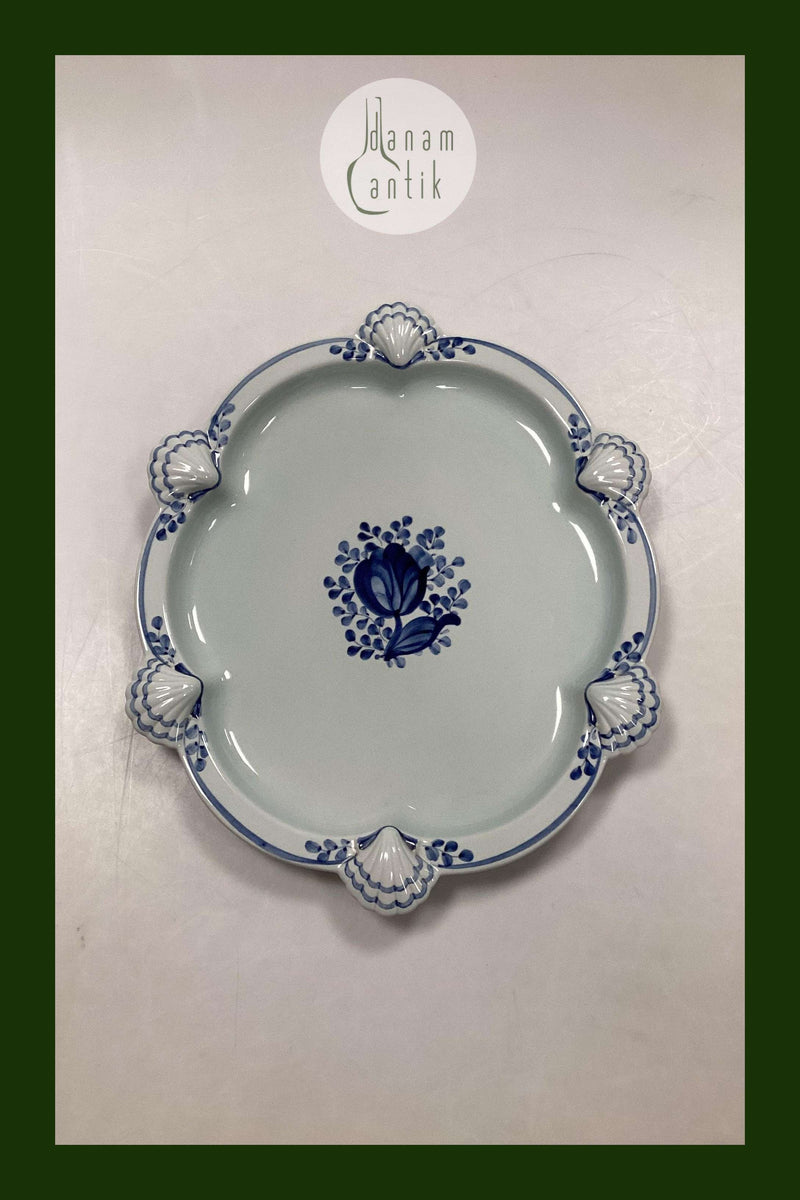 Royal Copenhagen/Aluminia Blå Tranquebar Fad med muslinger No 3044/1048