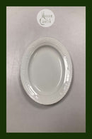 Royal Copenhagen Weiß Flora Danica Perle Oval servieren Schüssel Nr. 3516