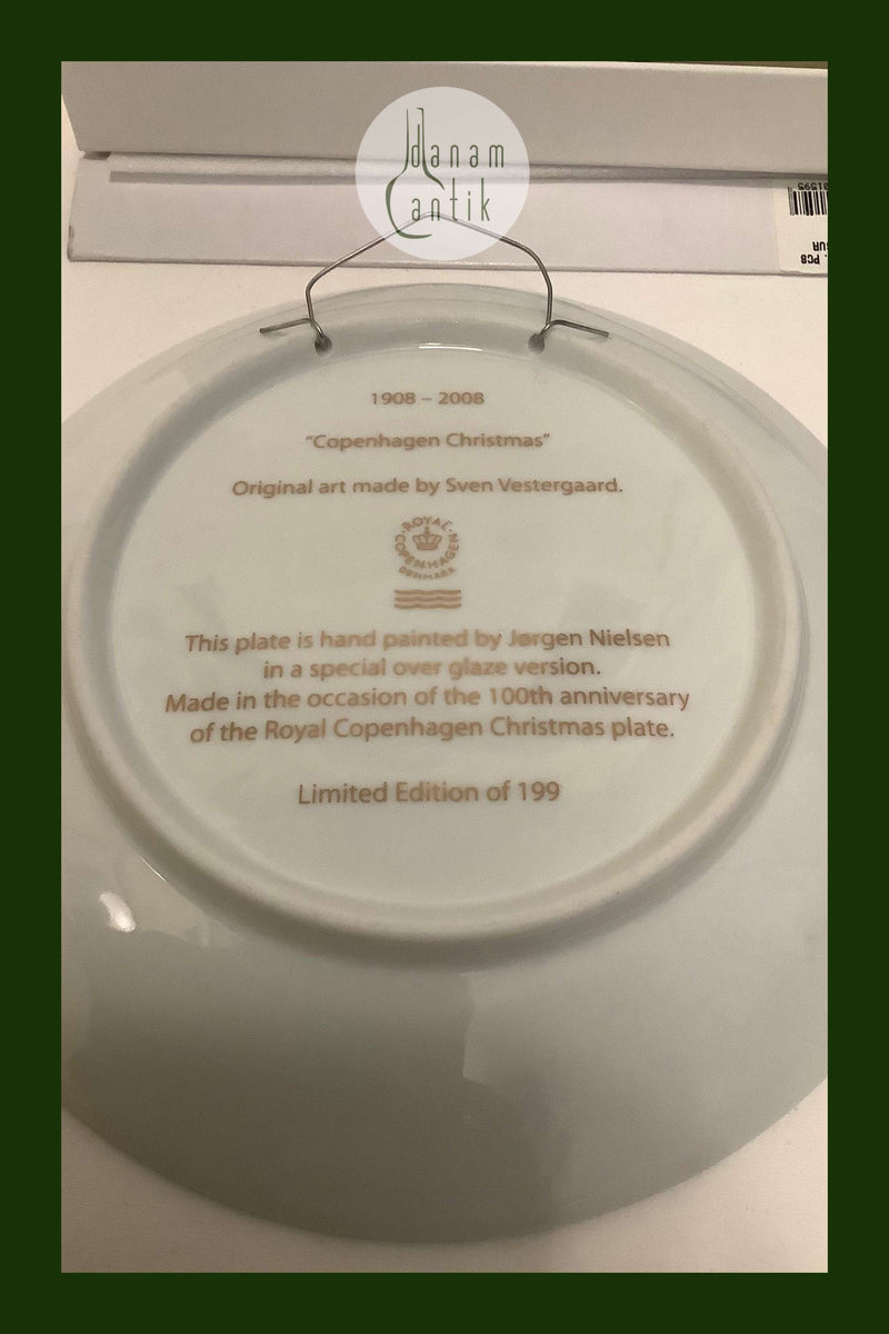 Royal Copenhagen Juleplatte fra 2008 i overglasur 199 kopier
