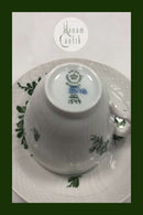 皇家哥本哈根绿花咖啡杯和碟子 No 1549