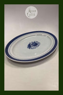 Royal Copenhagne / Aluminia Blau Tranquebar Oval Servierschale Nr. 931